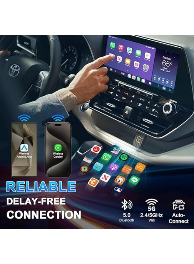 Smart Wireless CarPlay Adapter – Bluetooth & WiFi Connectivity – Converts Wired to Wireless Systems – Plug & Play Mini Dongle Compatible with iOS 10+ - Image 2